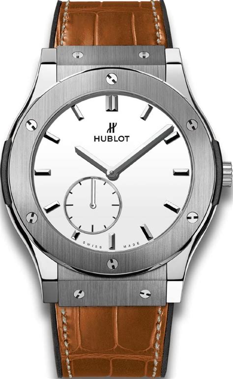 hublot classic fusion ultra-thin titanium white shiny|Hublot classic fusion automatic 38mm.